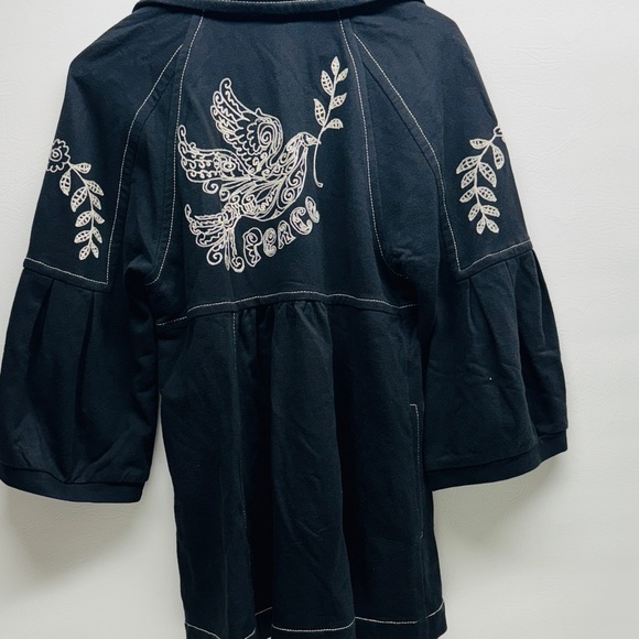 IVY JANE EMBROIDERED WOMENS JACKET 3/4 sleeves size L - Picture 2 of 8